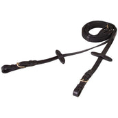 BR Teugel Linnen 19mm Ronde Gespen Zwart/Goud BR Teugel Linnen 19mm Ronde Gespen Zwart/Goud