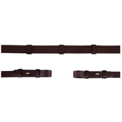 BR Teugel Linnen 19mm Blind/ronde Gesp Bruin/Goud BR Teugel Linnen 19mm Blind/ronde Gesp Bruin/Goud