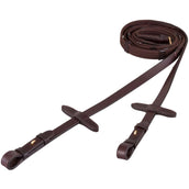 BR Teugel Linnen 19mm Blind/ronde Gesp Bruin/Goud BR Teugel Linnen 19mm Blind/ronde Gesp Bruin/Goud