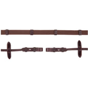 BR Teugel Linnen 19mm Blind Ronde Gesp Bruin BR Teugel Linnen 19mm Blind Ronde Gesp Bruin