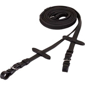 Premiere Teugel Rubber 16mm met Gespsluiting Zwart Premiere Teugel Rubber 16mm met Gespsluiting Zwart