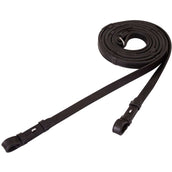 BR Teugel Dressuur Leer/Rubber Stops 16mm Zwart BR Teugel Dressuur Leer/Rubber Stops 16mm Zwart