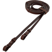 BR Teugel Dressuur Leer/Rubber Stops 16mm Oak/Zilver BR Teugel Dressuur Leer/Rubber Stops 16mm Oak/Zilver