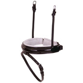 BR Gecombineerde Neusriem Lak Breed Rond Bakstukken Zwart/Wit BR Gecombineerde Neusriem Lak Breed Rond Bakstukken Zwart/Wit