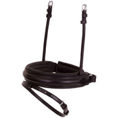 BR Gecombineerde Neusriem Breed Ronde Bakstukken Zwart/Zilver BR Gecombineerde Neusriem Breed Ronde Bakstukken Zwart/Zilver