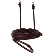 BR Gecombineerde Neusriem Breed Ronde Bakstukken Bruin/Zilver BR Gecombineerde Neusriem Breed Ronde Bakstukken Bruin/Zilver