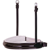 BR Neusriem Stang/Trens Lak Breed Rond Zwart/Wit BR Neusriem Stang/Trens Lak Breed Rond Zwart/Wit