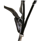 BR Voortuig Taunton Elastische met Martingaal Zwart/Zilver BR Voortuig Taunton Elastische met Martingaal Zwart/Zilver