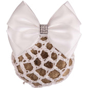 BR Haarstrik met Kleine Strik en Glitter Wit BR Haarstrik met Kleine Strik en Glitter Wit