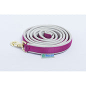 Bucas Lead Rein Dublin Padded Berry/Silver Bucas Lead Rein Dublin Padded Berry/Silver
