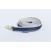 Bucas Lead Rein Dublin Padded Navy/Silver Bucas Lead Rein Dublin Padded Navy/Silver