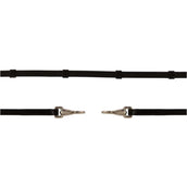 BR Teugels Islandic Leer met Stops en Clip Zwart/Zilver BR Teugels Islandic Leer met Stops en Clip Zwart/Zilver