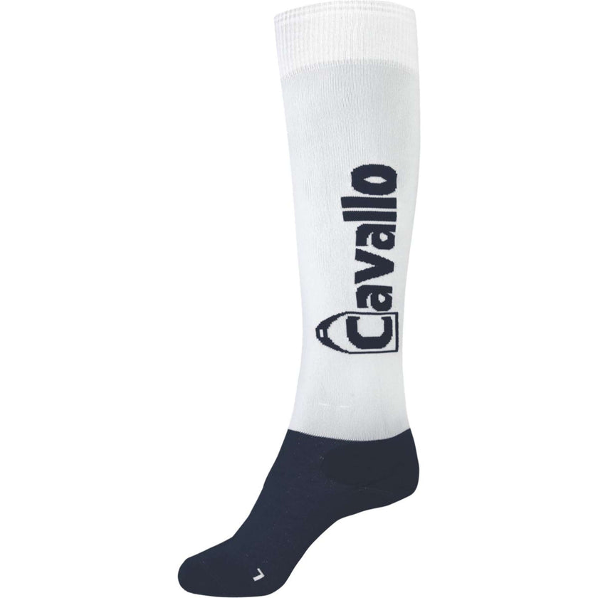 Cavallo Sokken CavalSimo C Wit/Donkerblauw Cavallo Sokken CavalSimo C Wit/Donkerblauw