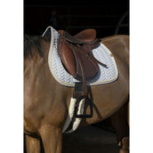 EQUITHÈME Zadeldekje Softy Jumping Grijs/Blauw EQUITHÈME Zadeldekje Softy Jumping Grijs/Blauw