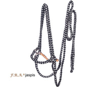 F.R.A. Hackamore Hoofdstel Jaspis Katoen Zwart/Wit F.R.A. Hackamore Hoofdstel Jaspis Katoen Zwart/Wit