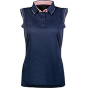 HKM Poloshirt Classico Mouwloos Donkerblauw HKM Poloshirt Classico Mouwloos Donkerblauw