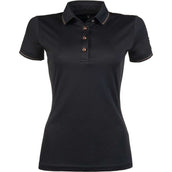 HKM Poloshirt Rosegold Glamour Zwart/Rosegoud HKM Poloshirt Rosegold Glamour Zwart/Rosegoud