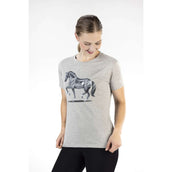 HKM T-Shirt Graphical Horse Lichtgrijs/Melange HKM T-Shirt Graphical Horse Lichtgrijs/Melange