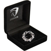 HORKA Plastronspeld Crown Zwart/Zilver HORKA Plastronspeld Crown Zwart/Zilver