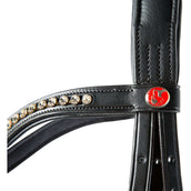 Kieffer hoofdstel Ultrasoft Sue Met Kristallen Zwart/Wit Kieffer hoofdstel Ultrasoft Sue Met Kristallen Zwart/Wit