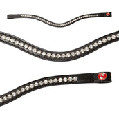 Kieffer Hoofdstel Ultrasoft Haflinger Zwart/Witte steentjes Kieffer Hoofdstel Ultrasoft Haflinger Zwart/Witte steentjes