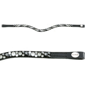 Kavalkade Frontriem Gebogen met Steentjes Grijs Kavalkade Frontriem Gebogen met Steentjes Grijs