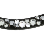 Kavalkade Frontriem Gebogen met Steentjes Grijs Kavalkade Frontriem Gebogen met Steentjes Grijs