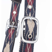 Kavalkade Halster Classic Raute Blauw/Creme/Bordeaux Kavalkade Halster Classic Raute Blauw/Creme/Bordeaux