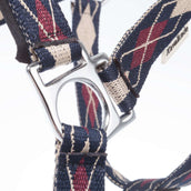 Kavalkade Halster Classic Raute Blauw/Creme/Bordeaux Kavalkade Halster Classic Raute Blauw/Creme/Bordeaux
