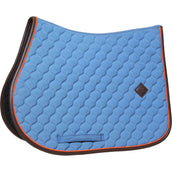 Kentucky Zadeldekje Onion Quilt Leather Neon Springen Blauw Kentucky Zadeldekje Onion Quilt Leather Neon Springen Blauw