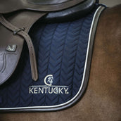 Kentucky Zadeldekje Springen Fishbone Leather Navy Kentucky Zadeldekje Springen Fishbone Leather Navy