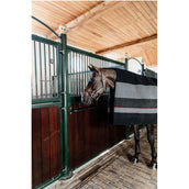 Kentucky Fleecedeken Heavy Square Stripes Zwart/Grijs Kentucky Fleecedeken Heavy Square Stripes Zwart/Grijs