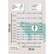Ako Schapennet OviNet Maxi Wit/Blauw Ako Schapennet OviNet Maxi Wit/Blauw