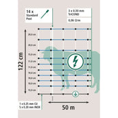 Ako Schapennet OviNet Maxi Wit/Blauw Ako Schapennet OviNet Maxi Wit/Blauw