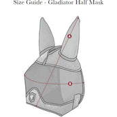 LeMieux Vliegenmasker Gladiator Half Grijs LeMieux Vliegenmasker Gladiator Half Grijs