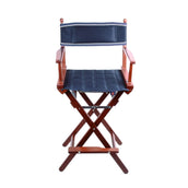 One Equestrian Zitting en Rug voor Houten Stoel Navy/Zilver One Equestrian Zitting en Rug voor Houten Stoel Navy/Zilver