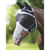 Shires Vliegenmasker met Oren & Neus Franje Mesh Black Shires Vliegenmasker met Oren & Neus Franje Mesh Black
