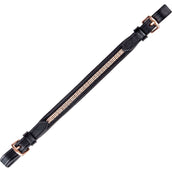 Waldhausen Bokriempje met Strass Zwart/Rosé Waldhausen Bokriempje met Strass Zwart/Rosé