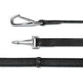 Waldhausen Teugels X-Line 19mm Anti-Slip met Karabijners Zwart Waldhausen Teugels X-Line 19mm Anti-Slip met Karabijners Zwart