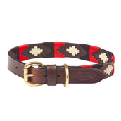 WeatherBeeta Halsband Polo Leer Cowdray/Brown/Black/Red/White WeatherBeeta Halsband Polo Leer Cowdray/Brown/Black/Red/White