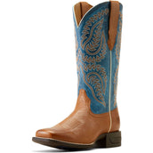 Ariat Westernlaars Cattle Caite Dames Bruin/Blauw Ariat Westernlaars Cattle Caite Dames Bruin/Blauw