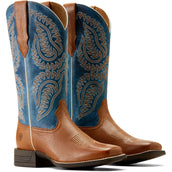 Ariat Westernlaars Cattle Caite Dames Bruin/Blauw Ariat Westernlaars Cattle Caite Dames Bruin/Blauw