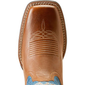 Ariat Westernlaars Cattle Caite Dames Bruin/Blauw Ariat Westernlaars Cattle Caite Dames Bruin/Blauw