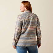 Ariat Blouse Arizona Western Dames Ombre Blue Southwest Ariat Blouse Arizona Western Dames Ombre Blue Southwest