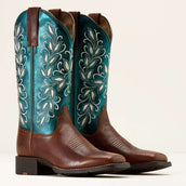 Ariat Westernlaarzen Round Up Holly Dames Beasty Brown/Metallic Sea Ariat Westernlaarzen Round Up Holly Dames Beasty Brown/Metallic Sea