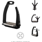 Acavallo Stijgbeugels REL-X Easy Rood/Zwart Acavallo Stijgbeugels REL-X Easy Rood/Zwart