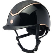 Charles Owen Cap Kylo Sparkly Black Gloss/Rose Gold Charles Owen Cap Kylo Sparkly Black Gloss/Rose Gold