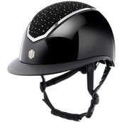 Charles Owen Cap Kylo Crystal Wide Peak Black Gloss/Chrome Charles Owen Cap Kylo Crystal Wide Peak Black Gloss/Chrome