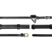 Dyon Teugels Hunter 5/8 met Leren Stops Zwart Dyon Teugels Hunter 5/8 met Leren Stops Zwart