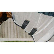 EQUITHÈME Vliegendeken Flycool Combo met Hals Navy/Wit EQUITHÈME Vliegendeken Flycool Combo met Hals Navy/Wit
